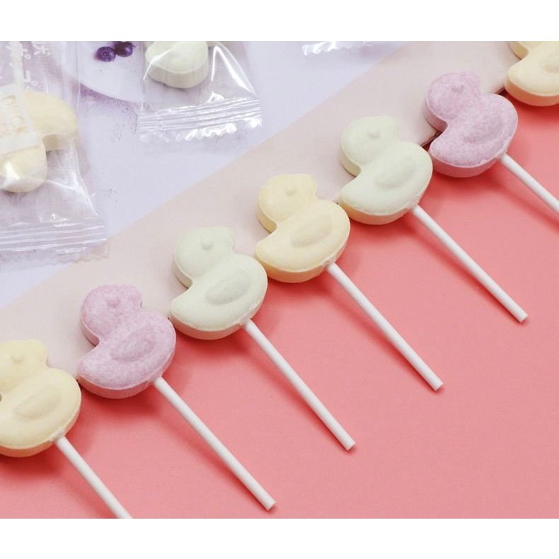 Combo 500g Kẹo mút sữa bò không đường hình con vịt dễ thương ăn vặt ngon tốt cho sức khỏe