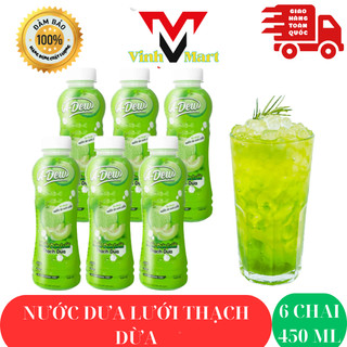 Adew nước dưa lưới thạch dừa 1 lốc 6 chai 450ml