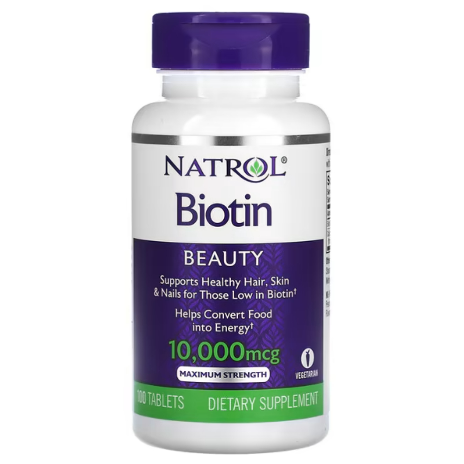 Viên uống mọc tóc móng, giảm gãy rụng Natrol Biotin 10,000mcg maximum strength 100 viên quatangme