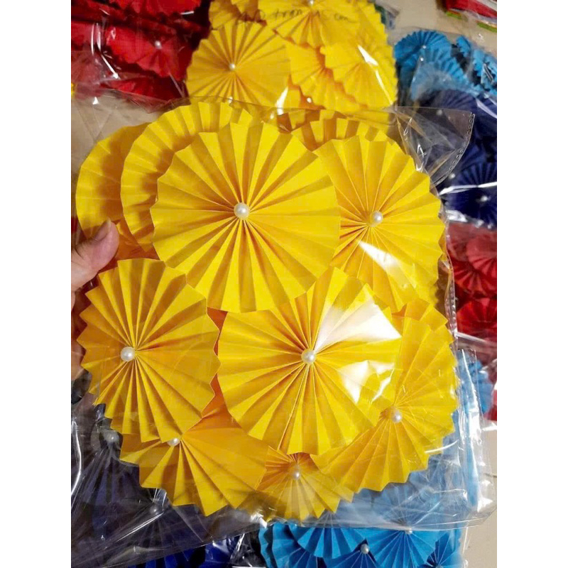 Quạt giấy làm oản,làm tháp bánh, trang trí, decor siêu đẹp