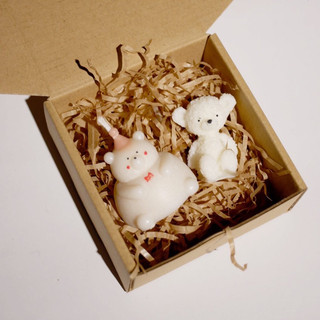 SET QUÀ NẾN THƠM LOVE BOX | quà sinh nhật, 20/10, 20/11, 8/3 , nến thơm gấu mini
