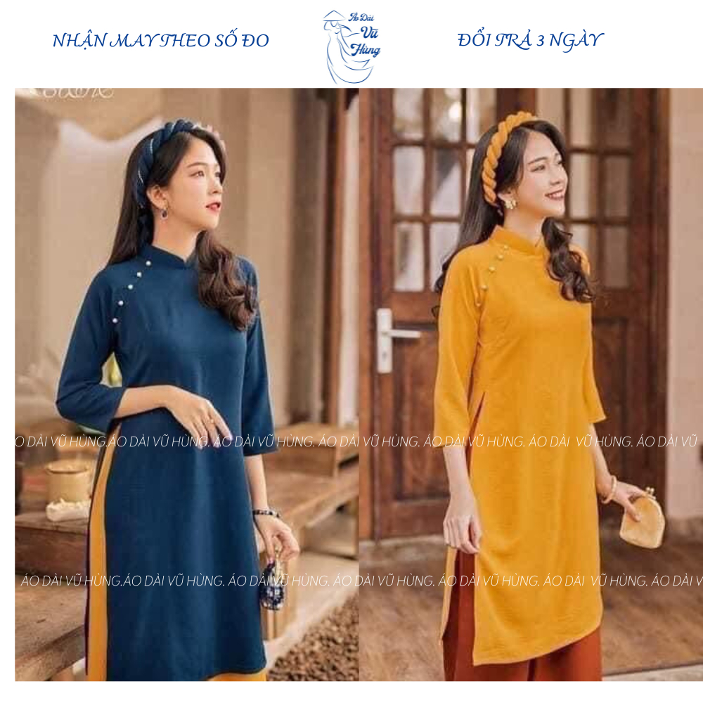 Áo dài cách tân dáng suông lụa mềm co dãn, áo dài tết, áo dài cách tân rộng
