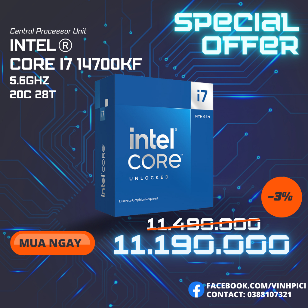 CPU Intel Core i7 14700KF