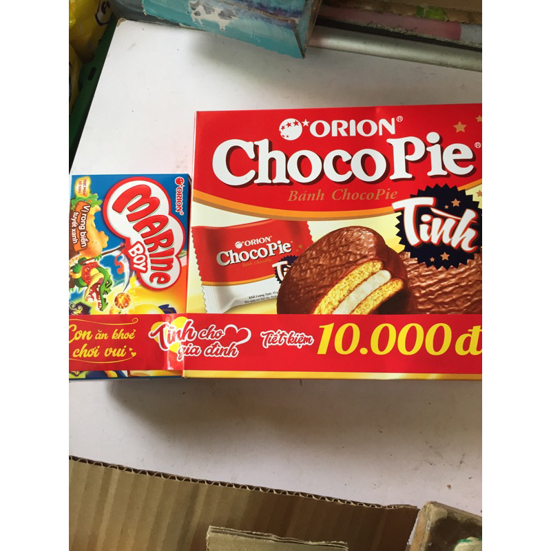 Bánh Chocopie Orion 360g (12 cái) tặng 1 hộp Marineboy