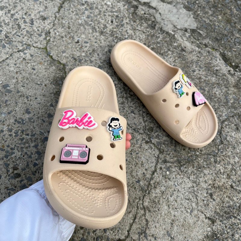 Dép Crocs Chính Hãng Quai Ngang, hàng siêu bền, kháng khuẩn chống bị hôi chân. Tặng 4 Charm Chính Hãng.