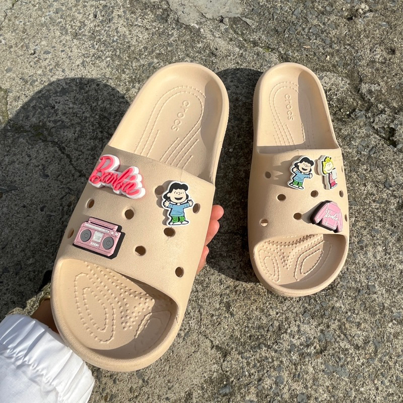 Dép Crocs Chính Hãng Quai Ngang, hàng siêu bền, kháng khuẩn chống bị hôi chân. Tặng 4 Charm Chính Hãng.