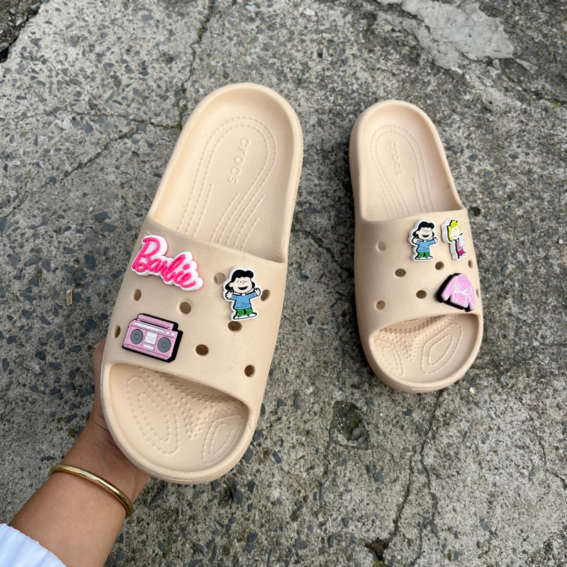 Dép Crocs Chính Hãng Quai Ngang, hàng siêu bền, kháng khuẩn chống bị hôi chân. Tặng 4 Charm Chính Hãng.