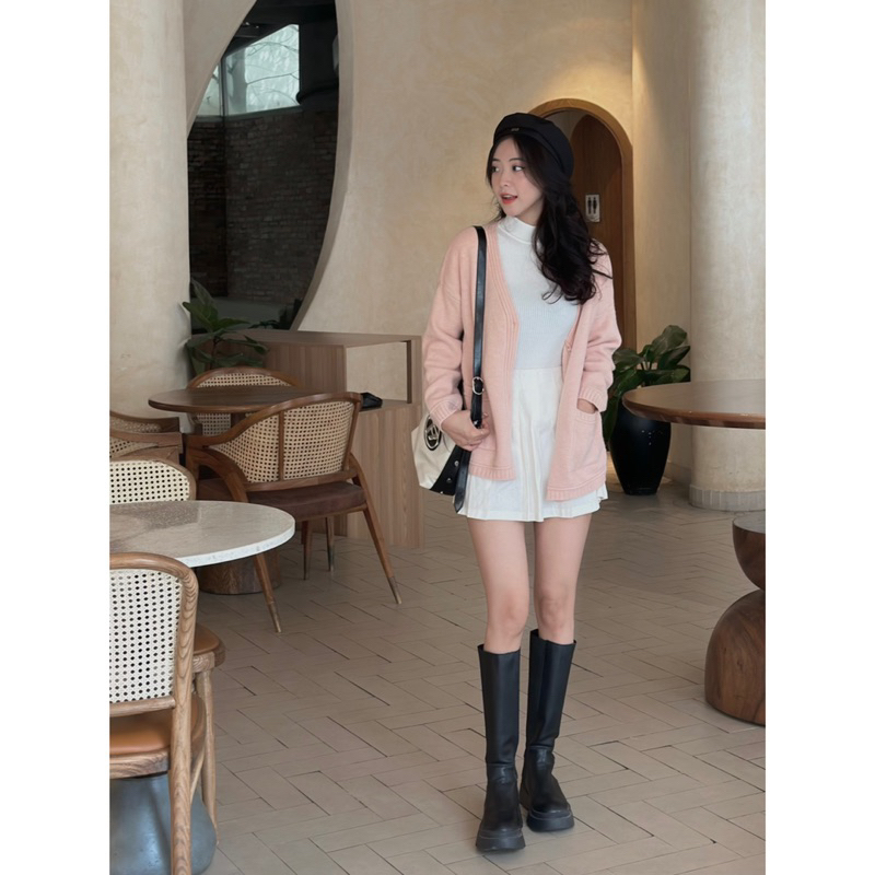Áo Cardigan - 1817 - 2 Túi - Nút Sừng