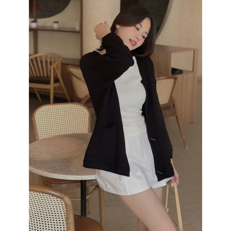 Áo Cardigan - 1817 - 2 Túi - Nút Sừng