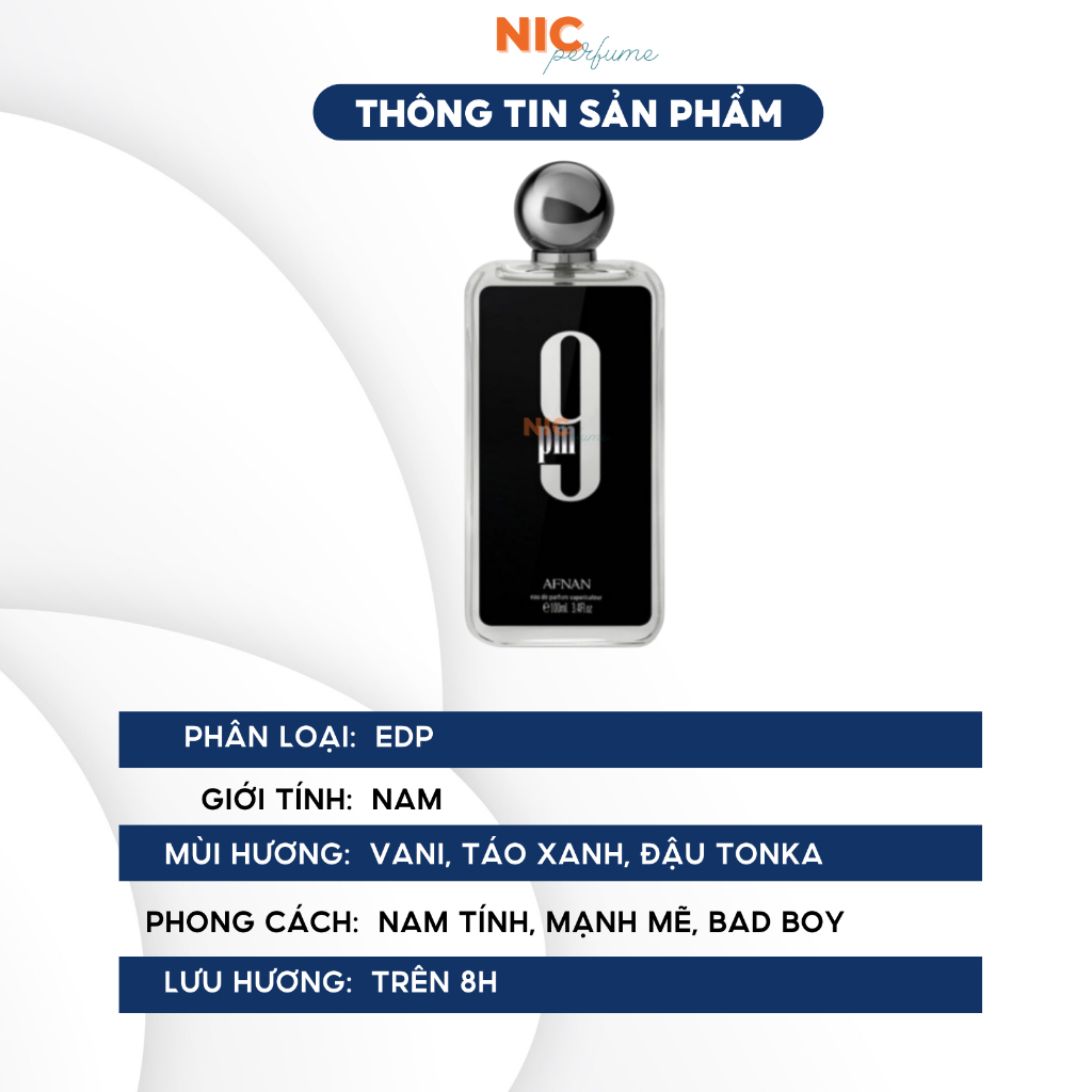 10ml Afnan 9PM EDP | Nước hoa nam chính hãng