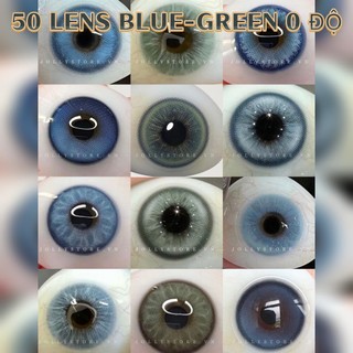 50 Mẫu Lens Blue / Green 0 độ (Kính áp tròng)