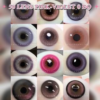 50 mẫu lens pink / violet 0 độ