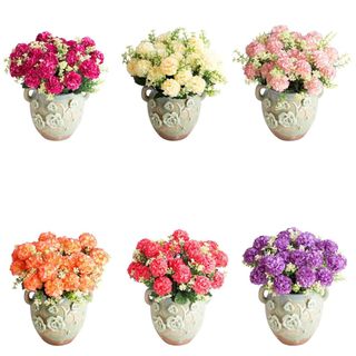 Hoa giả ❤️chùm hoa cẩm tú cầu 5 bông❤️ decor trang trí nhà cửa bằng vải lụa, cành - hoa giả