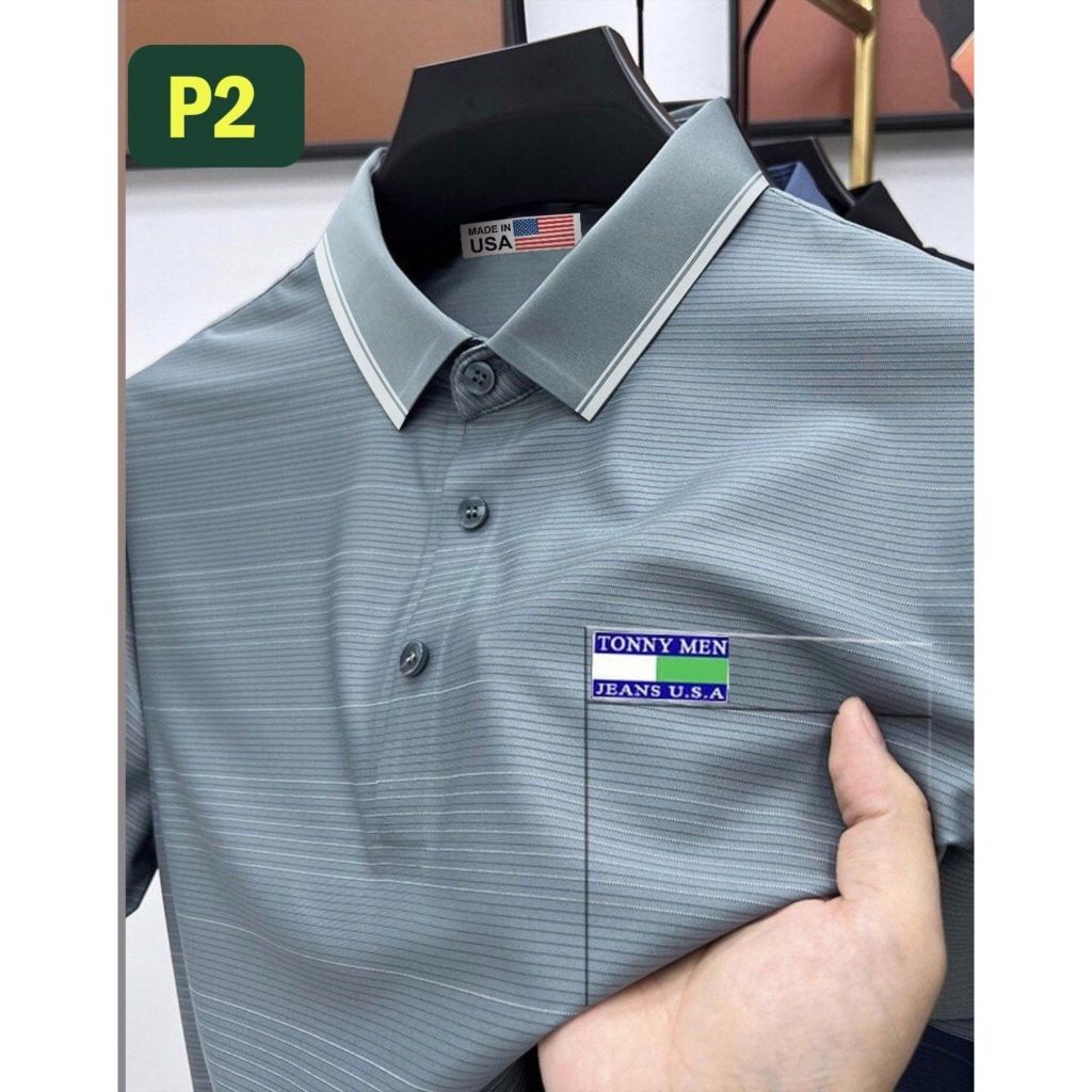 Áo polo trung niên có túi áo Mẫu .