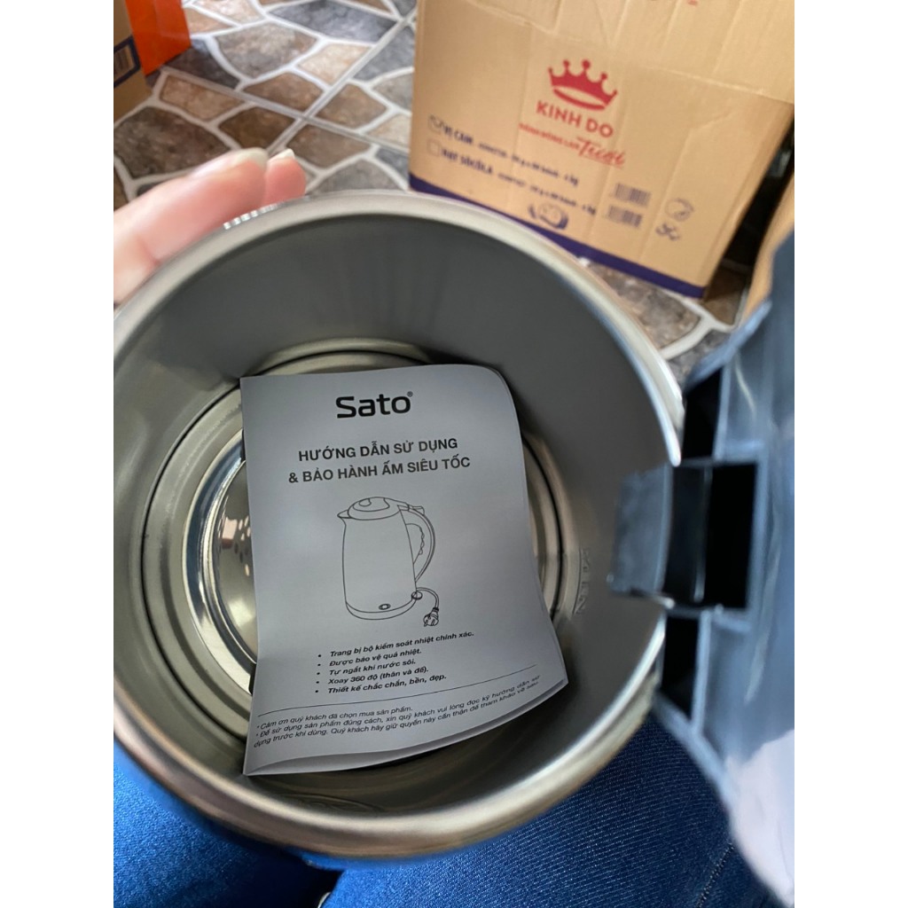 ẤM ĐUN SIÊU TÔC SATO 1.8L QUÀ TẶNG SỮA VINAMILK