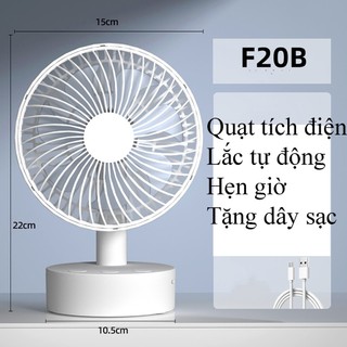 Quạt tích điện sạc cổng USB không ồn nhỏ gọn thiết kế tiện lợi chuyên dụng