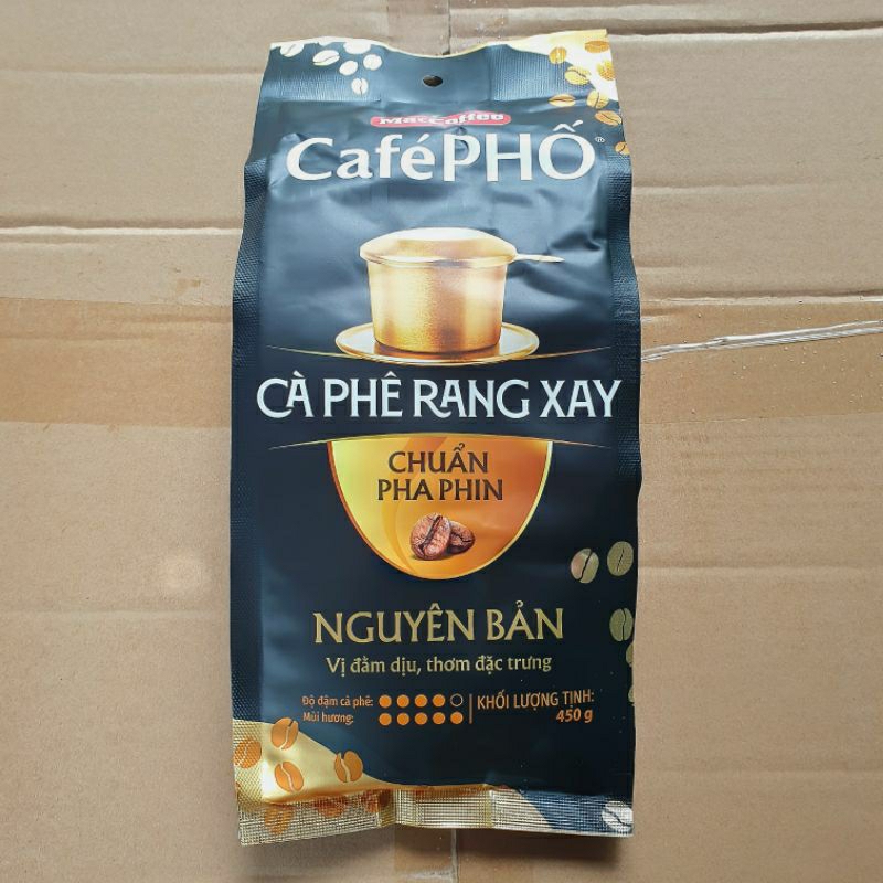 Cà Phê Phố Rang Xay Pha Phin 450g Vị Nguyên Bản - Chính Hãng