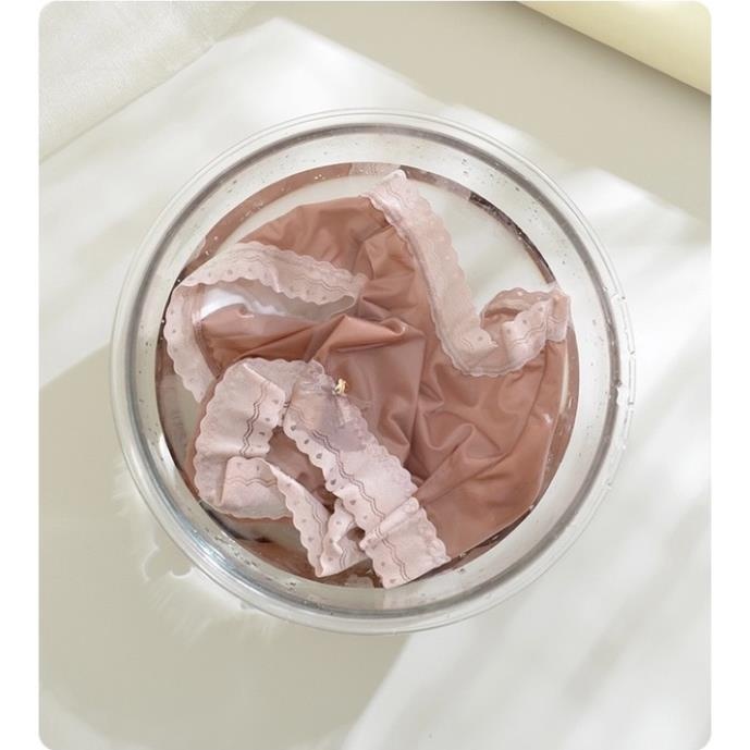 Quần Lót Lụa Satin Lưng Cao Viền Gợn Sóng Bigsize đến 70kg 793