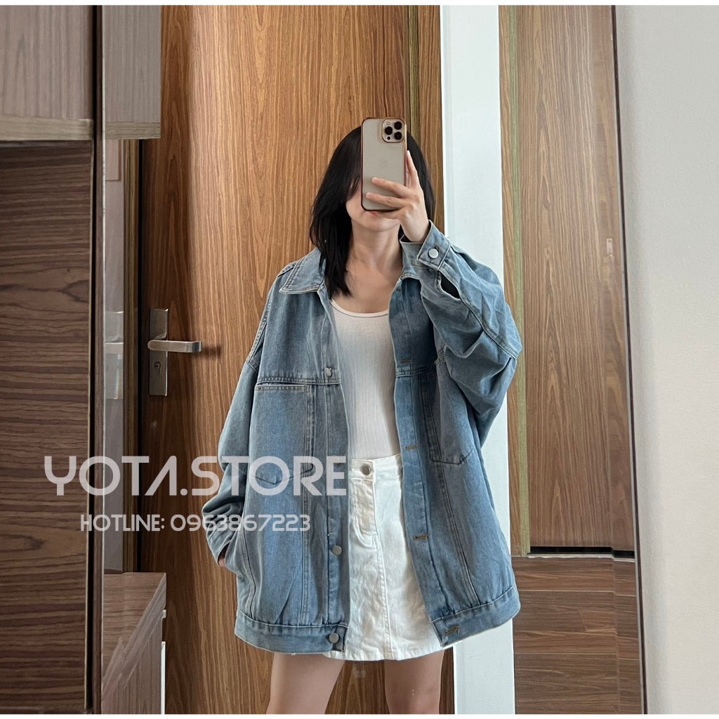 Áo khoác jeans trơn - G035