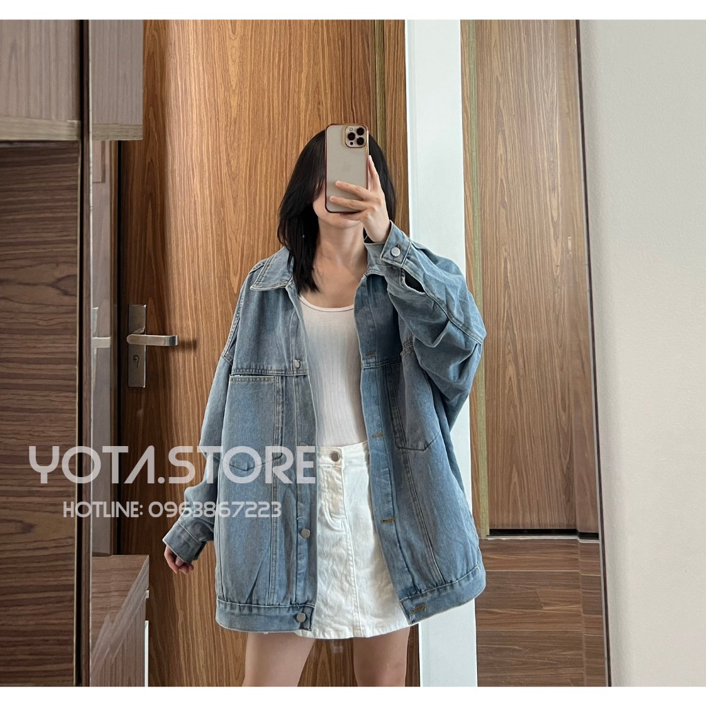Áo khoác jeans trơn - G035