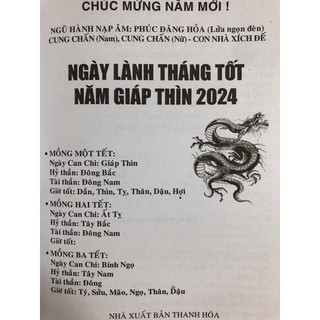 Sách - Ngày Lành Tháng Tốt Năm Giáp Thìn 2024