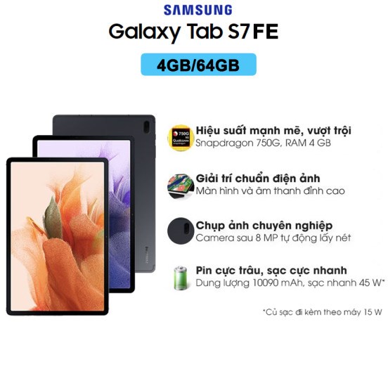 Máy Tính Bảng Samsung Galaxy Tab S7 FE 4GB/64Gb