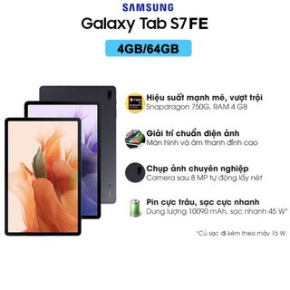 Máy tính bảng samsung galaxy tab s7 fe 4gb/64gb