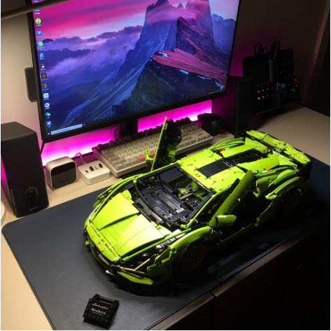 🔥Size 35cm - 1:14 Oto Lamborghini điều khiển từ xa xe thể thao trang trí cyberpunk các khối xây dựng lắp ráp siêu chạy đ