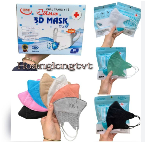 SỈ Rẻ 200 chiếc Khẩu trang y tế 5D Mask HOÀNG MINH AJA dày dặn kháng khuẩn