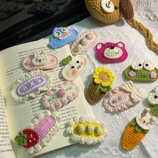 [Ảnh thật] Kẹp tóc handmade bằng len dễ thương đa dạng mẫu phù hợp làm quà tặng phong cách Hàn Quốc