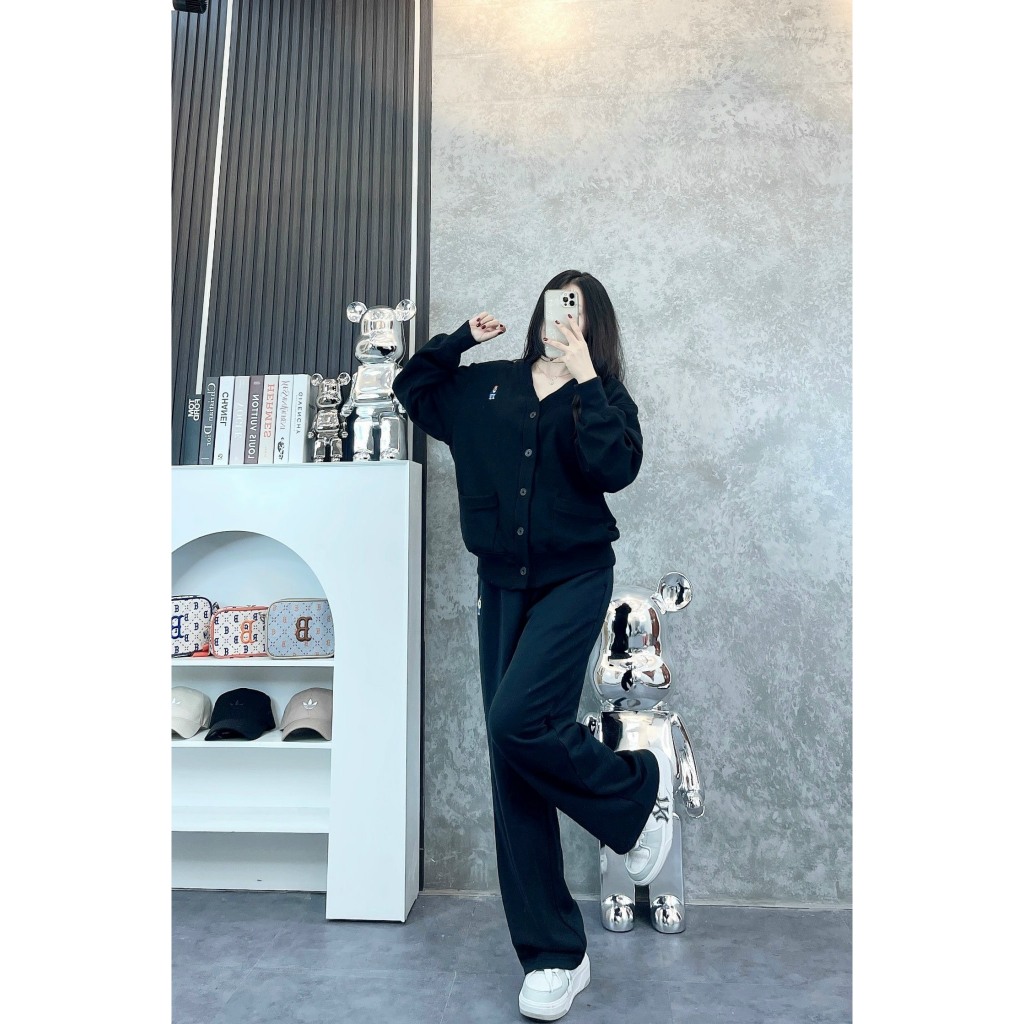 SET BỘ NỈ CARDIGAN GẤU WHOAU STEVE BEAR