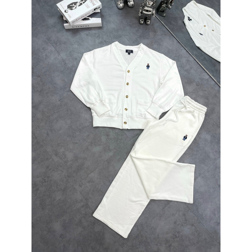 SET BỘ NỈ CARDIGAN GẤU WHOAU STEVE BEAR