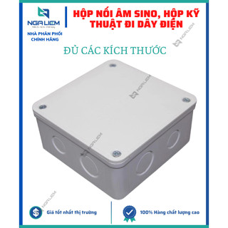  Hộp Nối Âm Sino Hộp Kỹ Thuật Đi Dây Điện Đủ Các Kích Thước Nhựa ABS chống cháy - Hàng Chính Hãng 