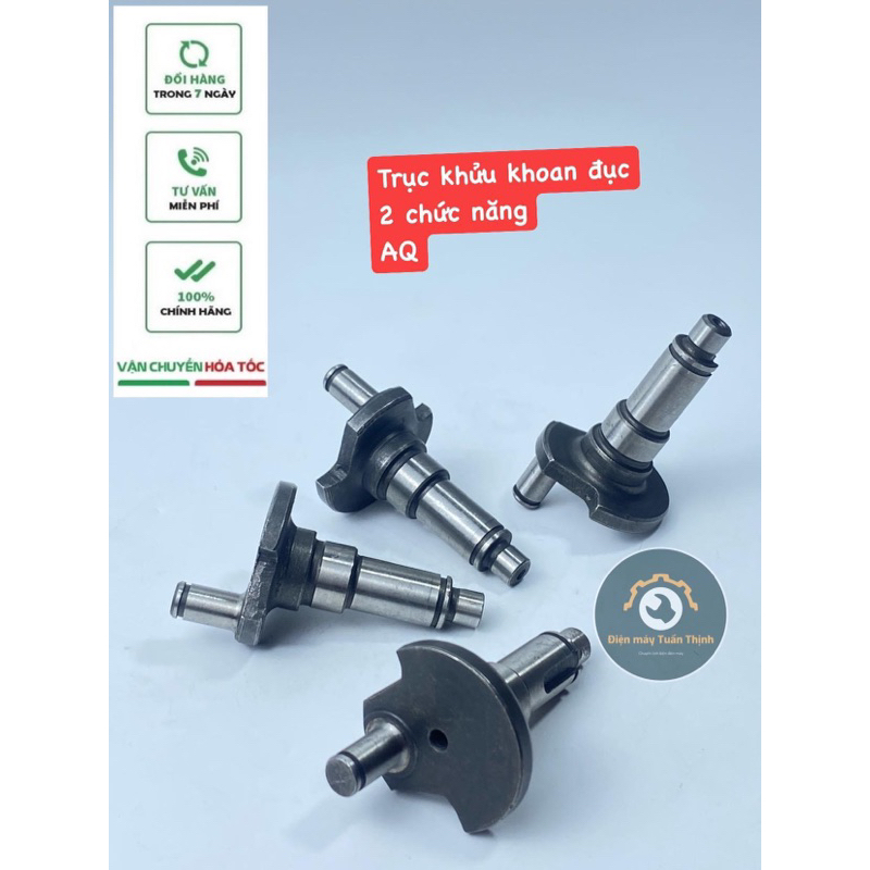 Trục khửu máy khoan đục 2 chức năng, Trục khửu máy khoan đục 14 ly (loại cá) Osuka, FEG, PEFA, Hugong…