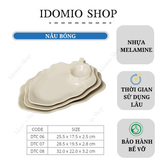 Dĩa Nhựa Trái Cây Màu Nâu Nhiều Size