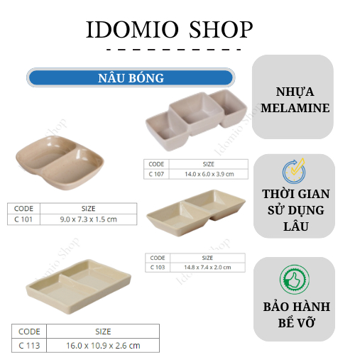 Chén Nước Chấm Màu Nâu Nhiều Size