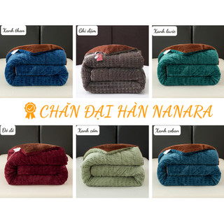 Chăn Đông lông cừu NANARA nặng 4kg kt 2m*2m3 siêu ấm cho mùa đông đại hàn 7 màu yêu thích