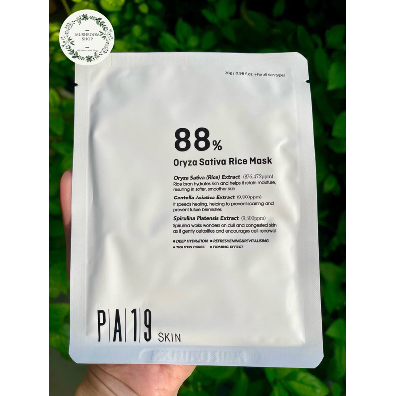 Mặt nạ PA19 Skin 88% Oryza Sativa Rice Mask phục hồi căng bóng da