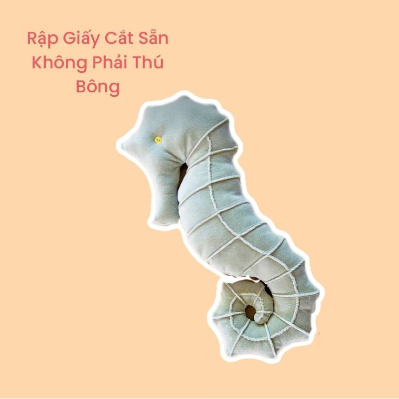 Rập giấy cắt sẵn - Rập giấy may cá ngựa nhồi bông cho bé chiều dài 45cm, 75cm, 120cm