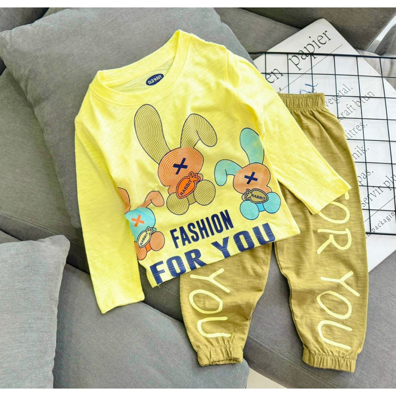 12-40kg | Bộ dài bé gái thun cotton chính phẩm màu đẹp
