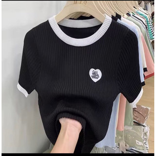 Áo thun cotton ngắn tay tổ ong