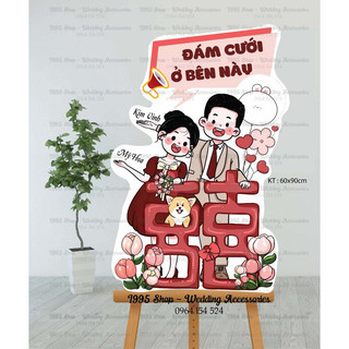 Bảng chibi cổng trang trí đám cưới