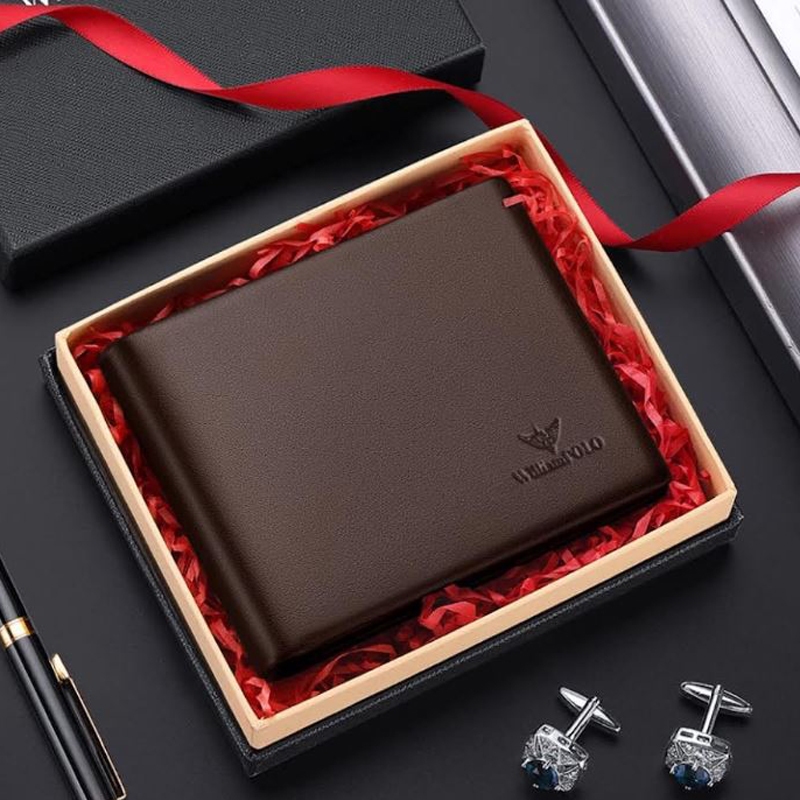 Ví nam cao cấp Full hộp hàng hiệu WilliamPOLO chất liệu da Bò nguyên tấm - POLO 191476 - B