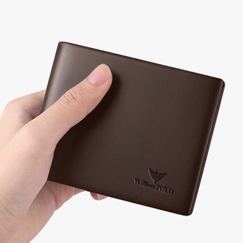 Ví nam cao cấp Full hộp hàng hiệu WilliamPOLO chất liệu da Bò nguyên tấm - POLO 191476 - B
