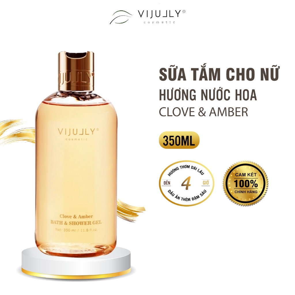 Sữa tắm Dưỡng da hương nước hoa Vi Jully - Clove & Amber 350ML