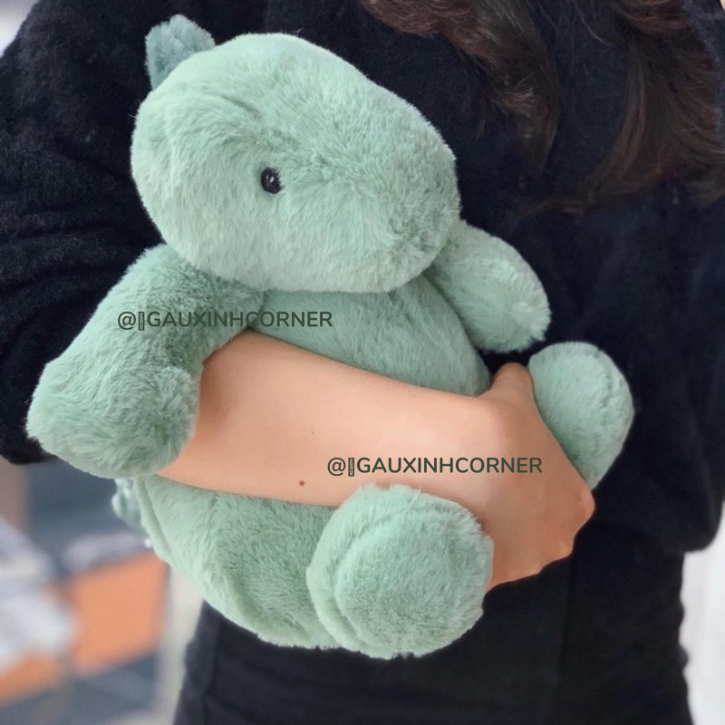 Gấu bông khủng long bụng mỡ đáng yêu kèm yếm hoa thú nhồi bông đồ chơi quà tặng Gauxinhcorner
