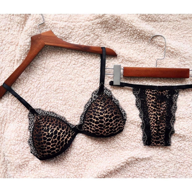 Bộ lót nữ,nội y nữ ren sexy thiết kế quần dây Gin Lingerie hoạ tiết beo | BigBuy360 - bigbuy360.vn