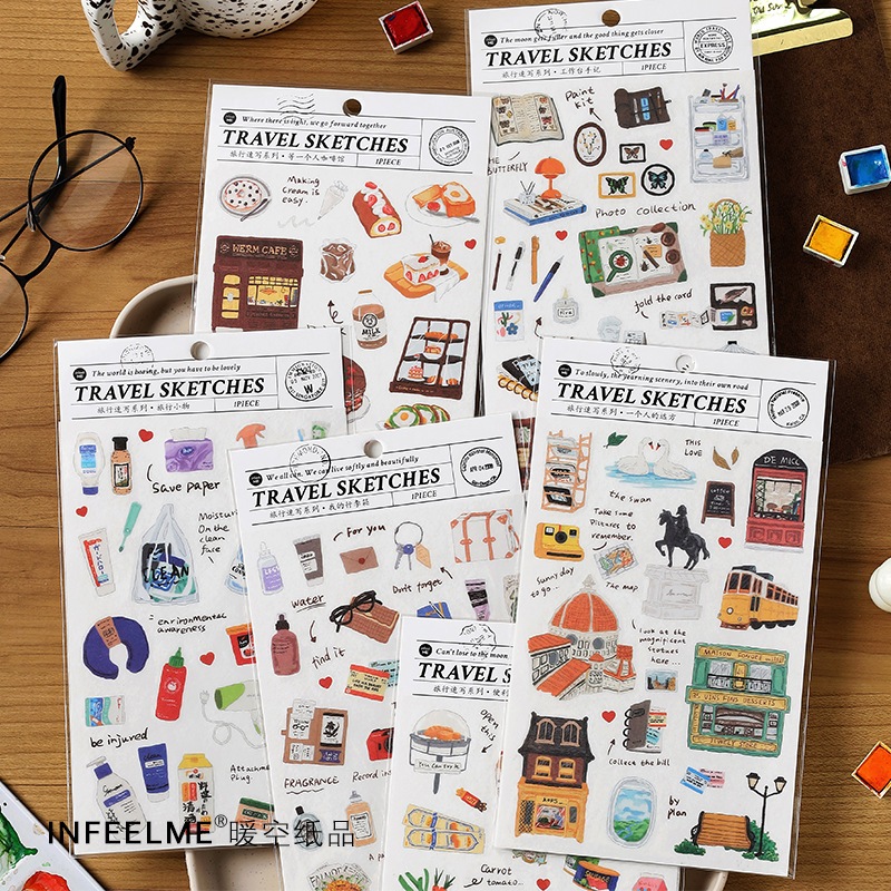 Sticker mini LITTLE ORDINARY trang trí planner, bullet journal, thiệp handmade phong cách Hàn Quốc