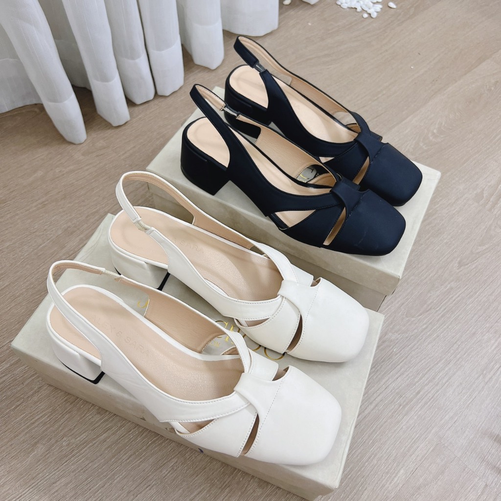 Giày búp bê nữ quai hậu da mềm 4cm tôn dáng nhẹ nhàng