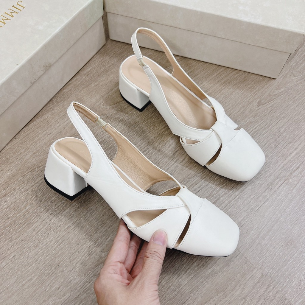 Giày búp bê nữ quai hậu da mềm 4cm tôn dáng nhẹ nhàng